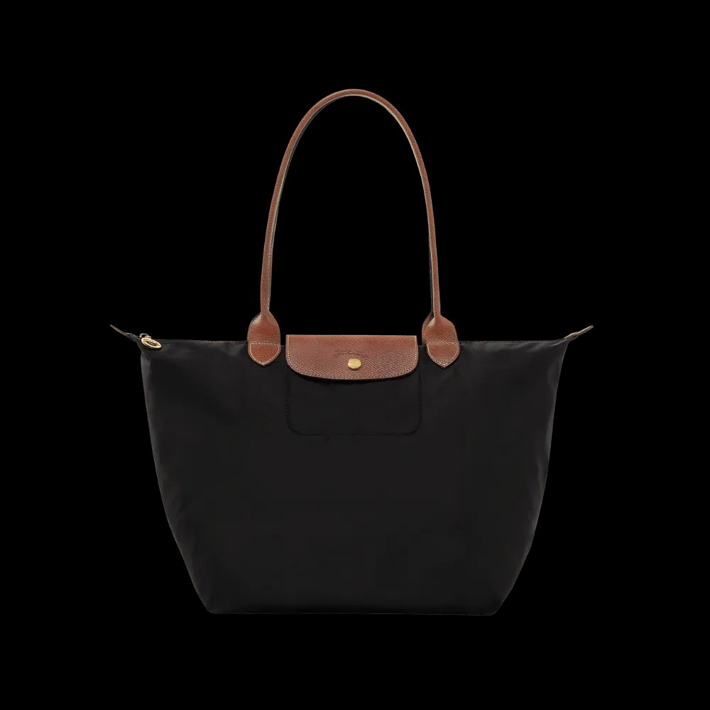 Longchamp Le Pliage Original M Tote bag Black - Recycled canvas - HypeFly India View 1
