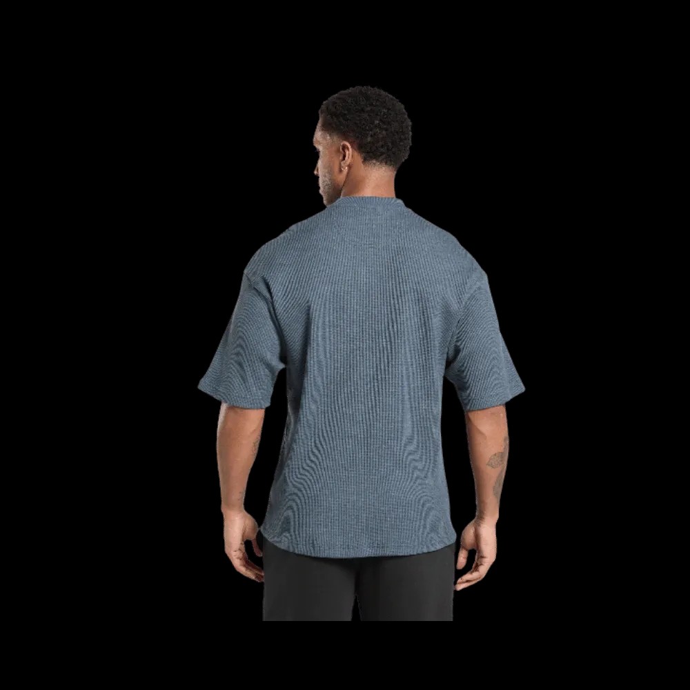 Gymshark Waffle Oversized T-Shirt Titanium Blue - HypeFly India View 1
