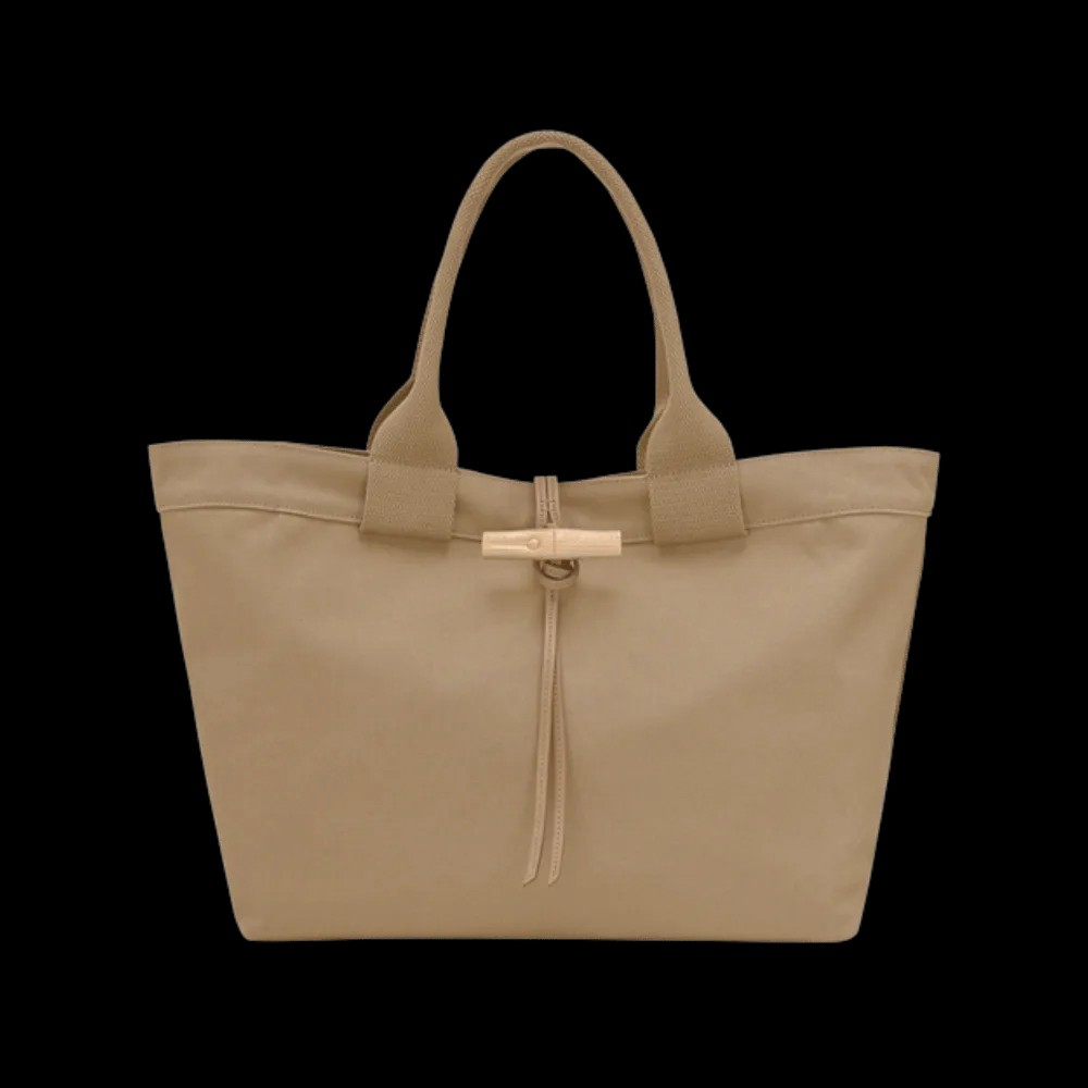 Longchamp Le Roseau Tote bag Desert - Canvas - HypeFly India View 1