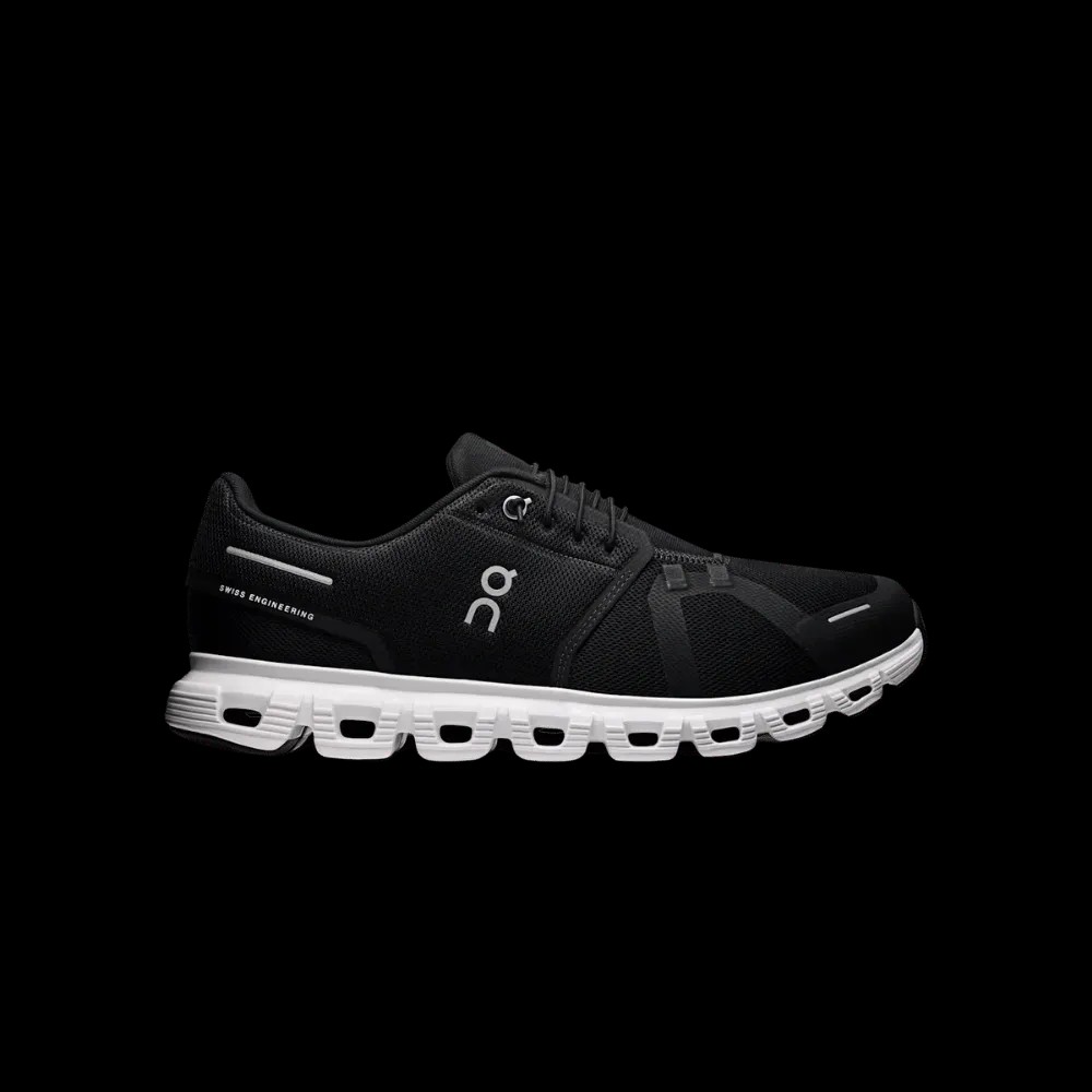 On Running Cloud 6 Wide Black White - HypeFly India View 1