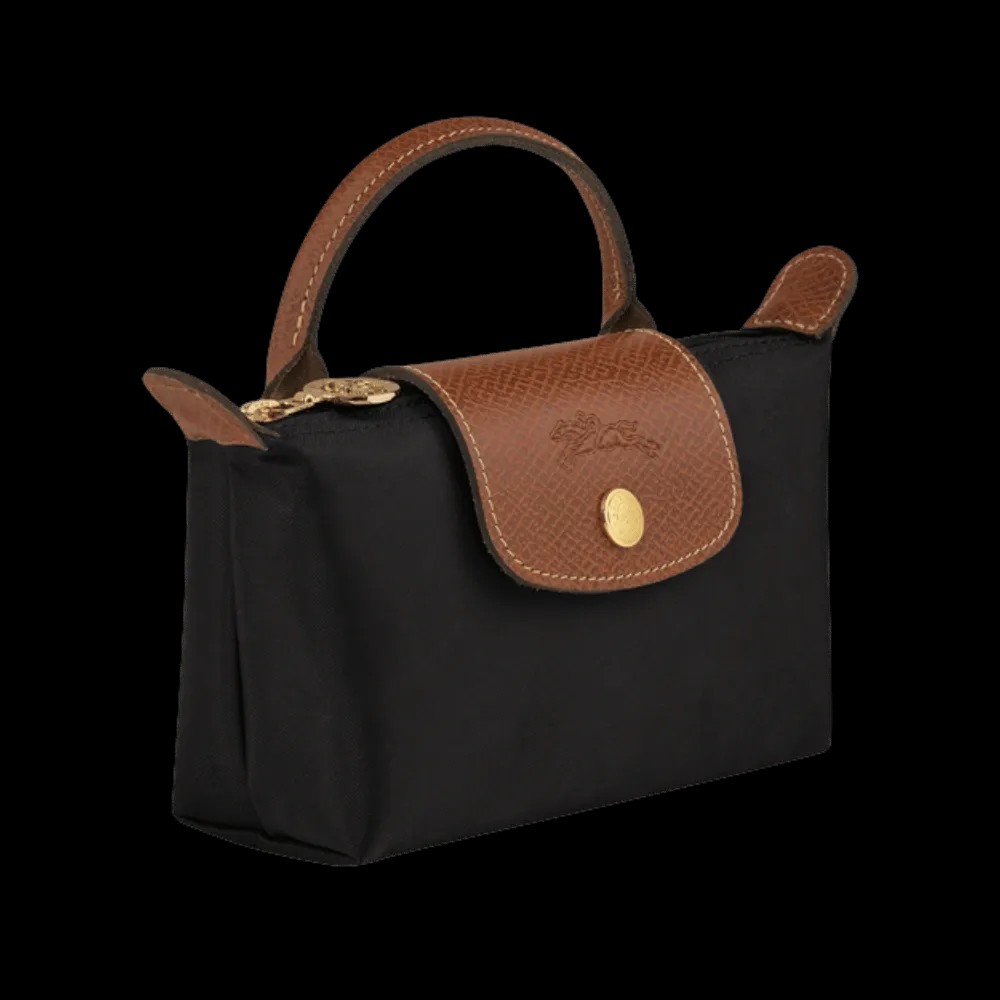 Longchamp Le Pliage Original Pouch with handle Black - Recycled canvas - HypeFly India View 2