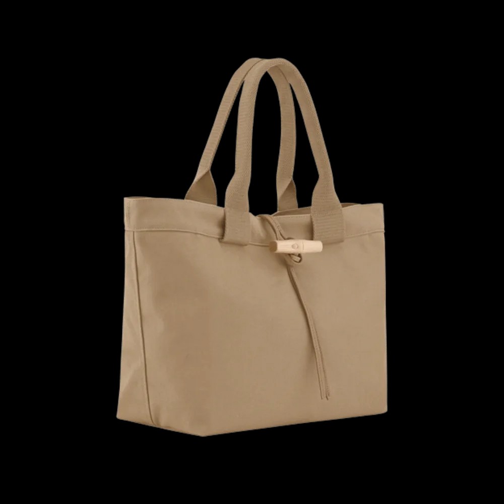 Longchamp Le Roseau Tote bag Desert - Canvas - HypeFly India View 2