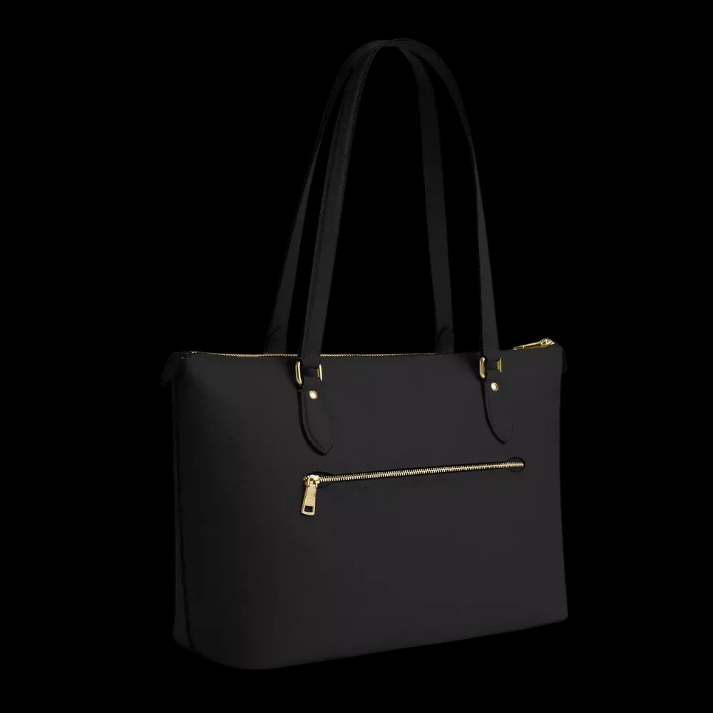 Coach Gallery Tote Bag Grossgrain Leather Black - HypeFly India View 2