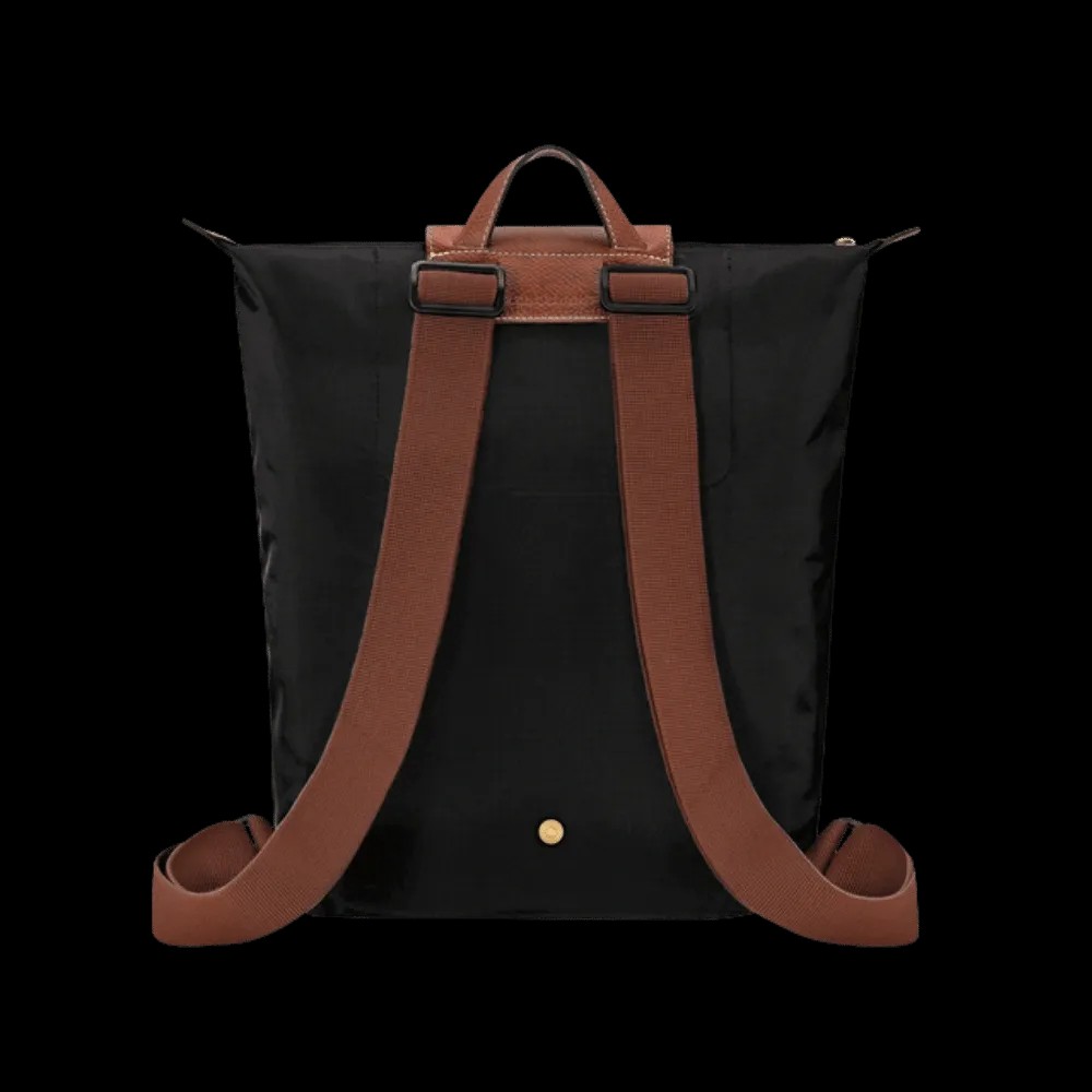 Longchamp Le Pliage Original M Backpack Black - Recycled canvas - HypeFly India View 4