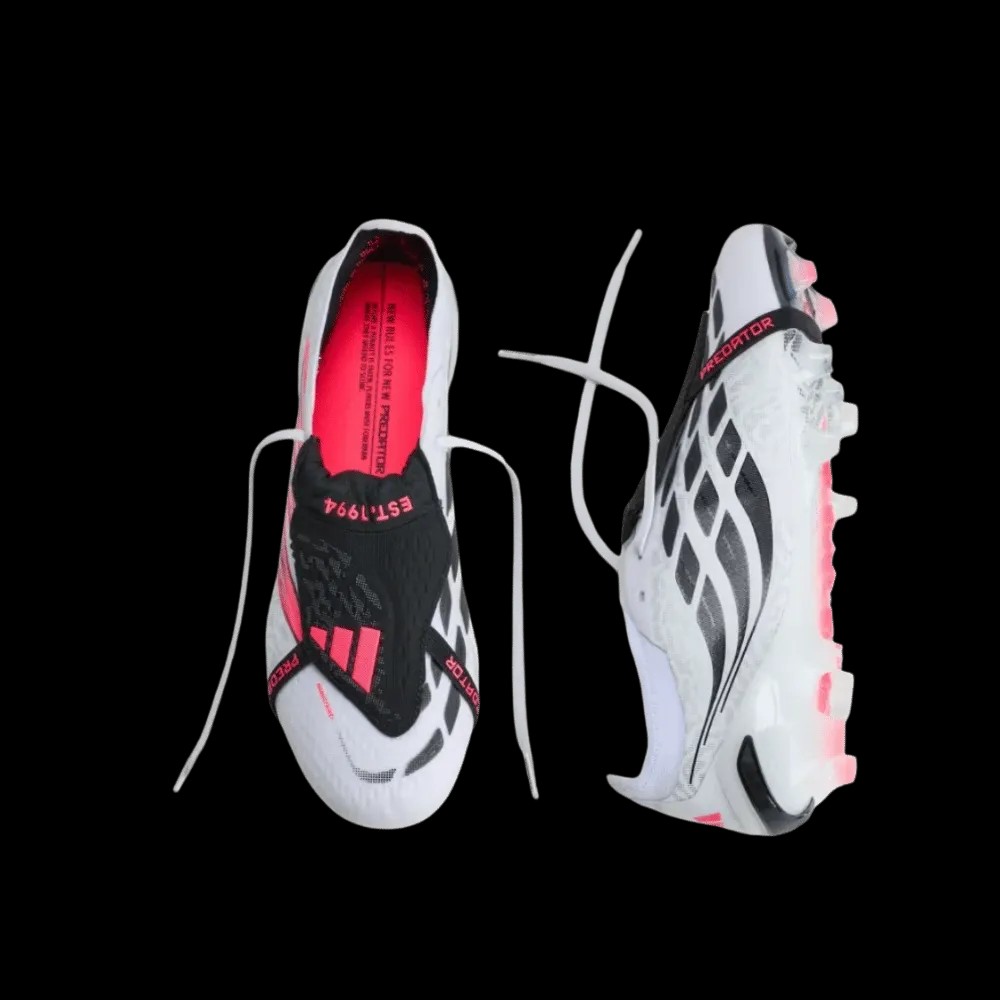 Adidas Predator Elite Fold-Over Tongue Firm Ground Soccer Cleats Cloud White - HypeFly India View 2