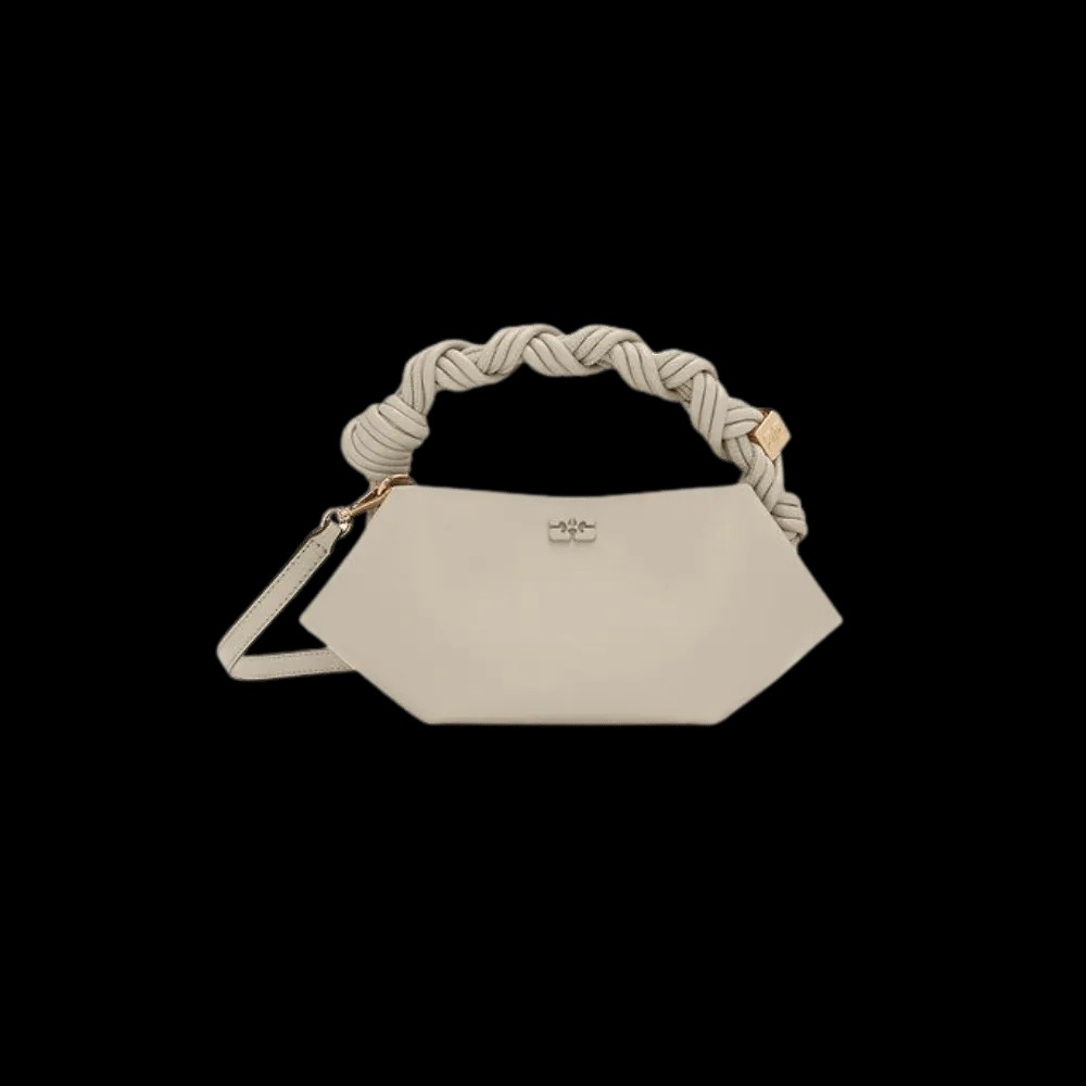 Ganni Light Grey Mini Bou Bag - HypeFly India View 1