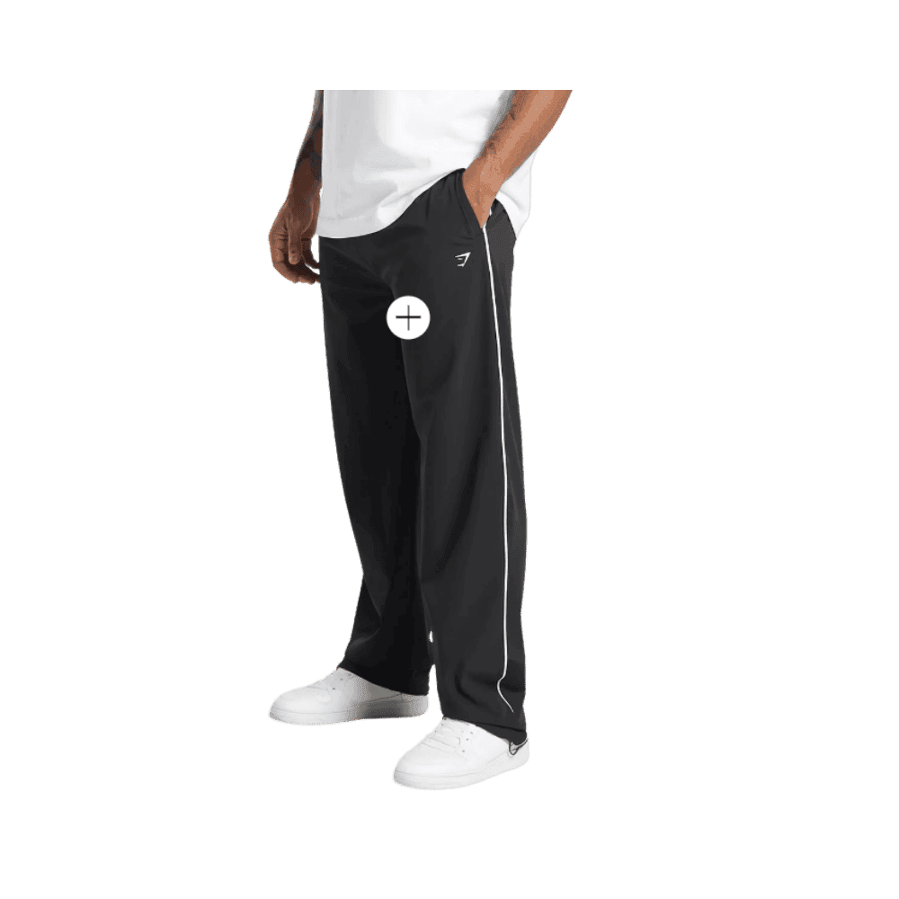 Gymshark Contrast Straight Leg Pant Black  - HypeFly India View 2