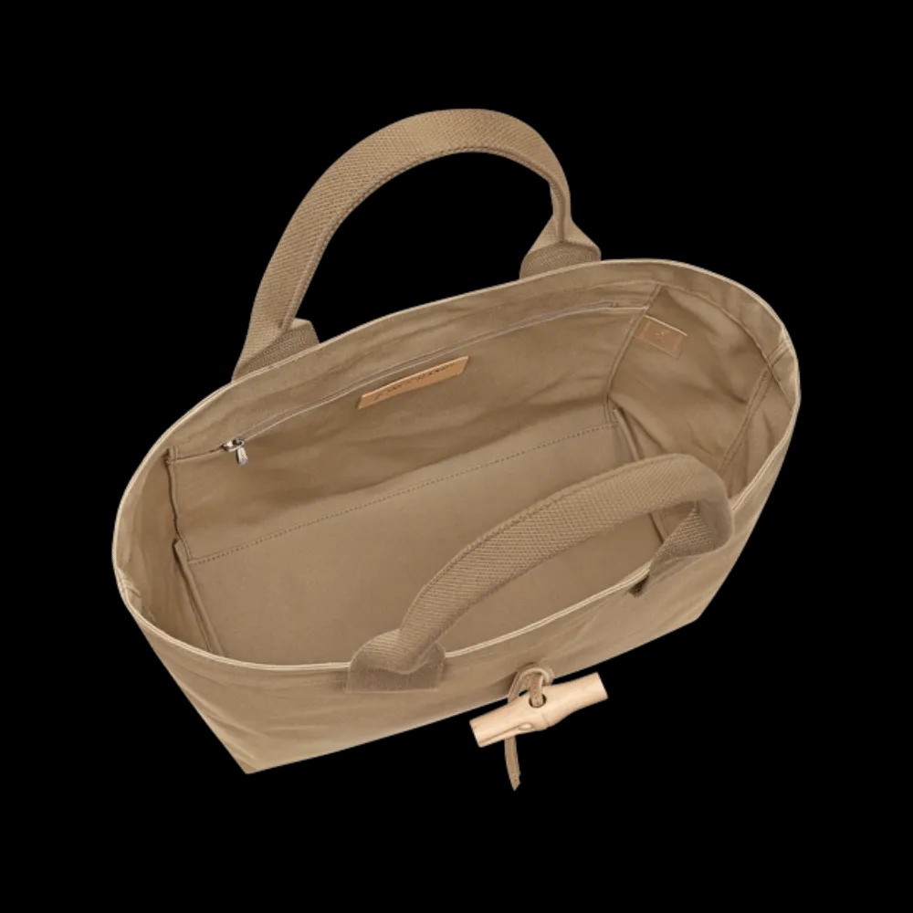 Longchamp Le Roseau Tote bag Desert - Canvas - HypeFly India View 3