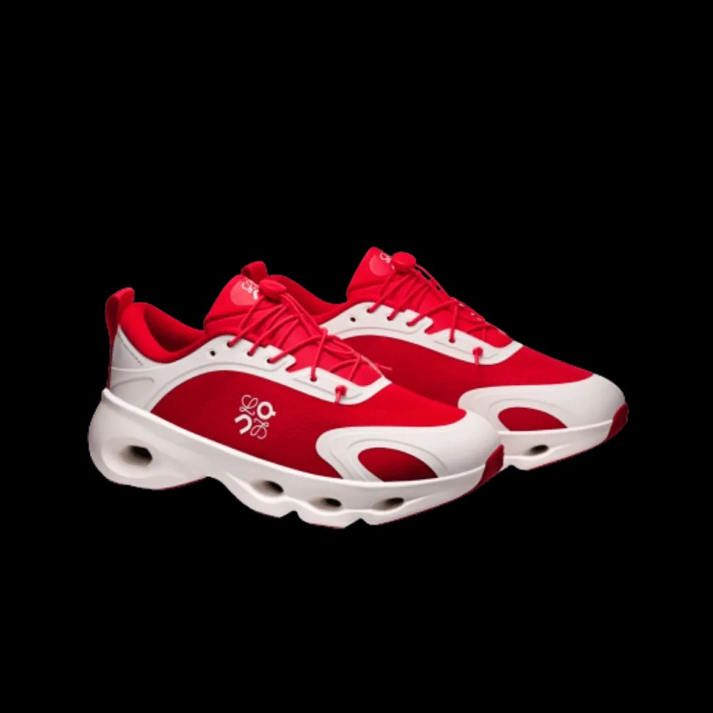 Loewe x On Running Cloudsolo Red Eggshell - HypeFly India View 2
