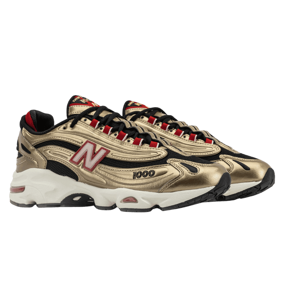 New Balance 1000 'Metallic Gold' Shoe Palace Exclusive - HypeFly India View 4