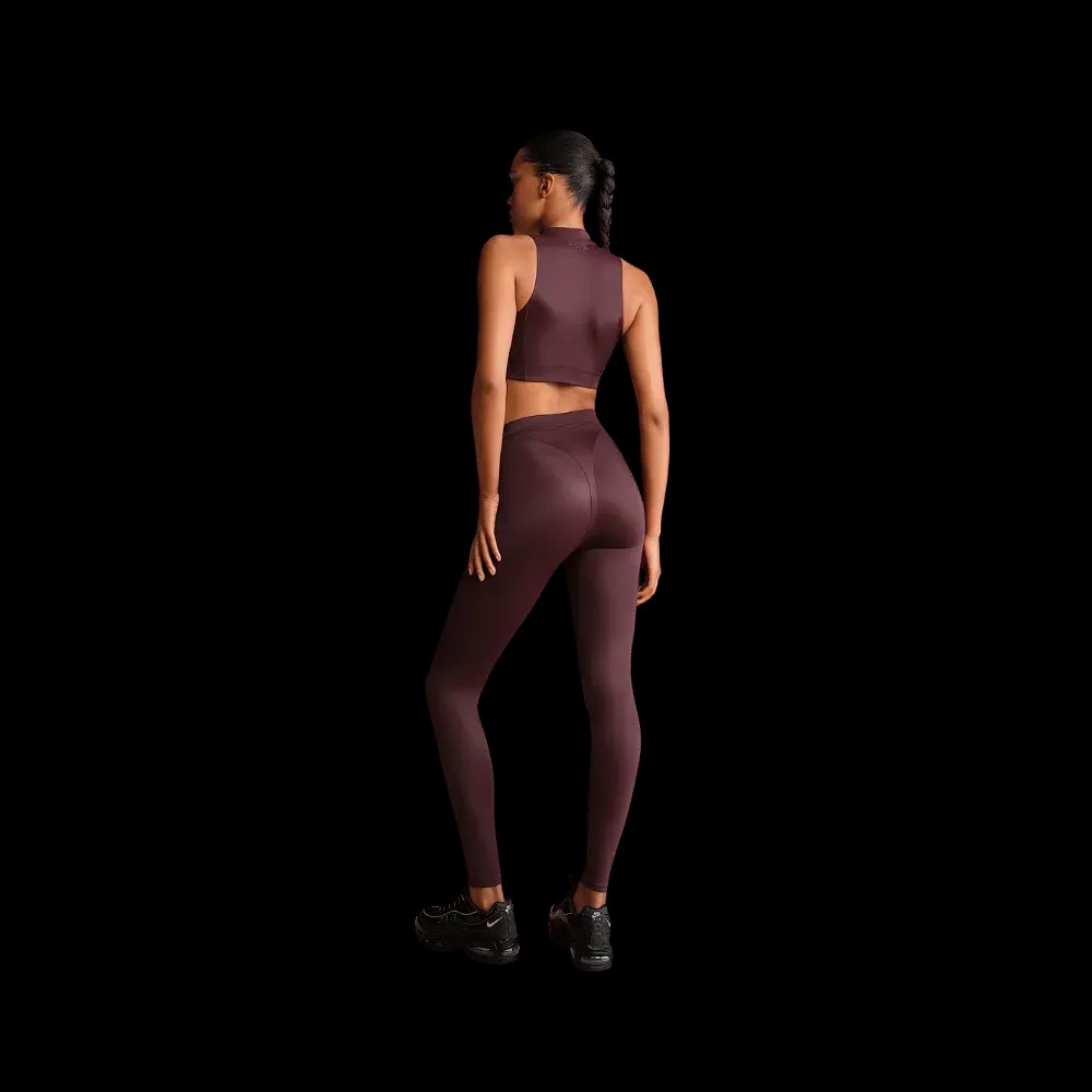 Nike x Skims Shine Women's High-Waisted V-Panel 26" Leggings CURRANT - HypeFly India View 2