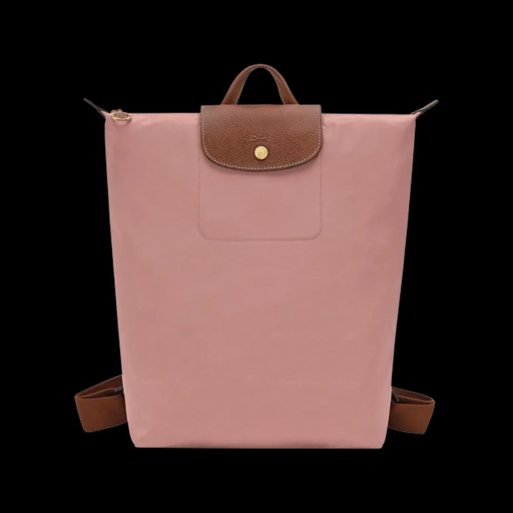 Longchamp Le Pliage Original M Backpack Pink Tea - Recycled canvas - HypeFly India View 1