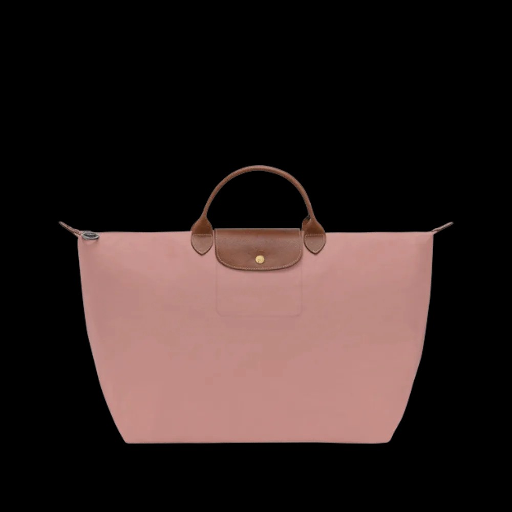 Longchamp Le Pliage Original L Travel bag Pink Tea - Recycled canvas - HypeFly India View 1