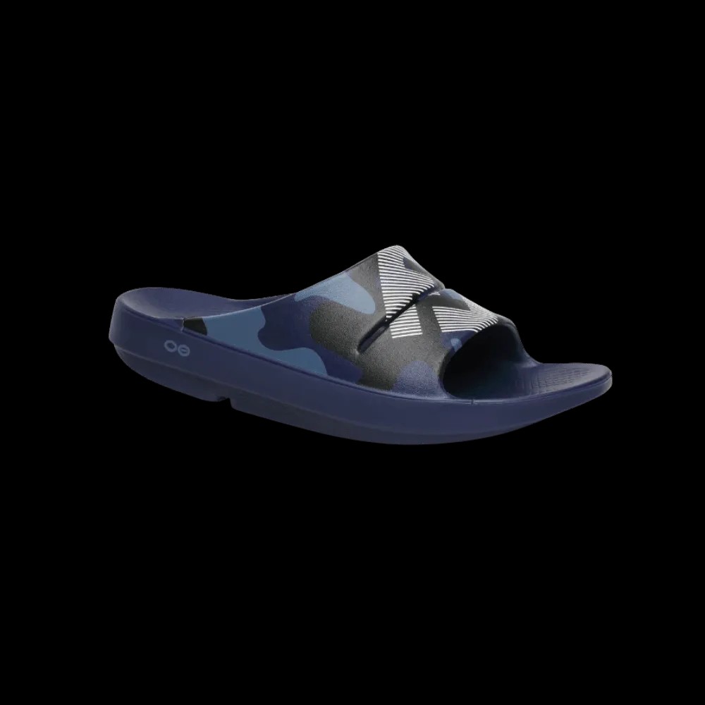 Oofos FJ X OOFOS Men's OOahh Sport Slide Sandal - Navy Camo - HypeFly India View 2