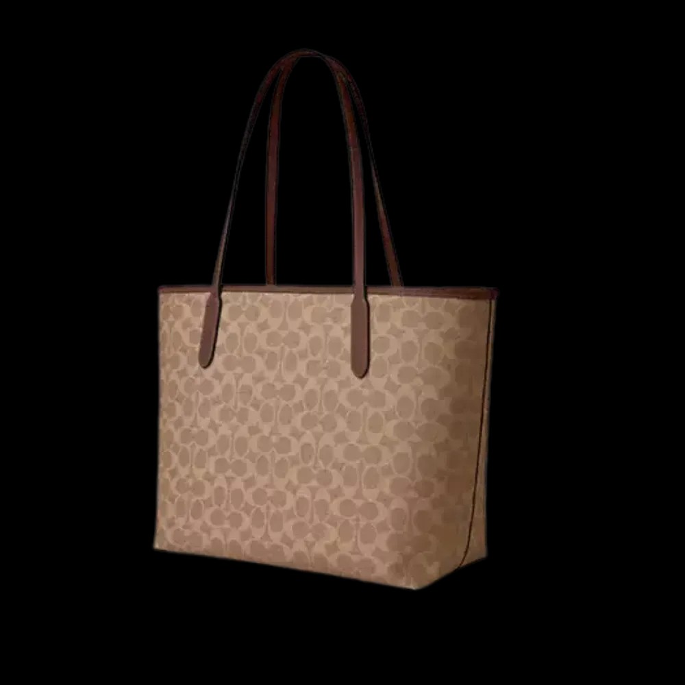 Coach City Tote Bag In Signature Canvas Tan - HypeFly India View 5