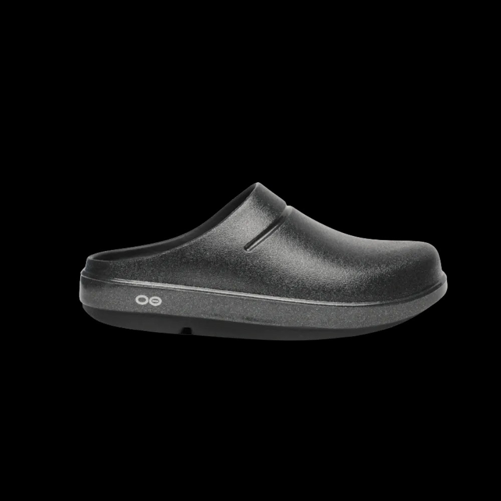 Oofos OOcloog Luxe Clog - Black Sparkle - HypeFly India View 1