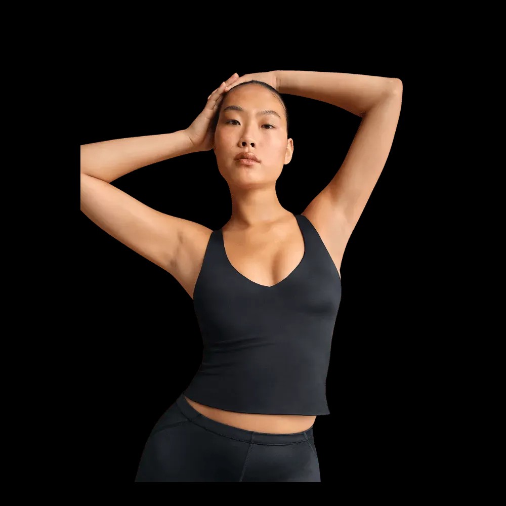 Nike X Skims Shine Women's V-Neck Tank Top Obsidian - HypeFly India View 1