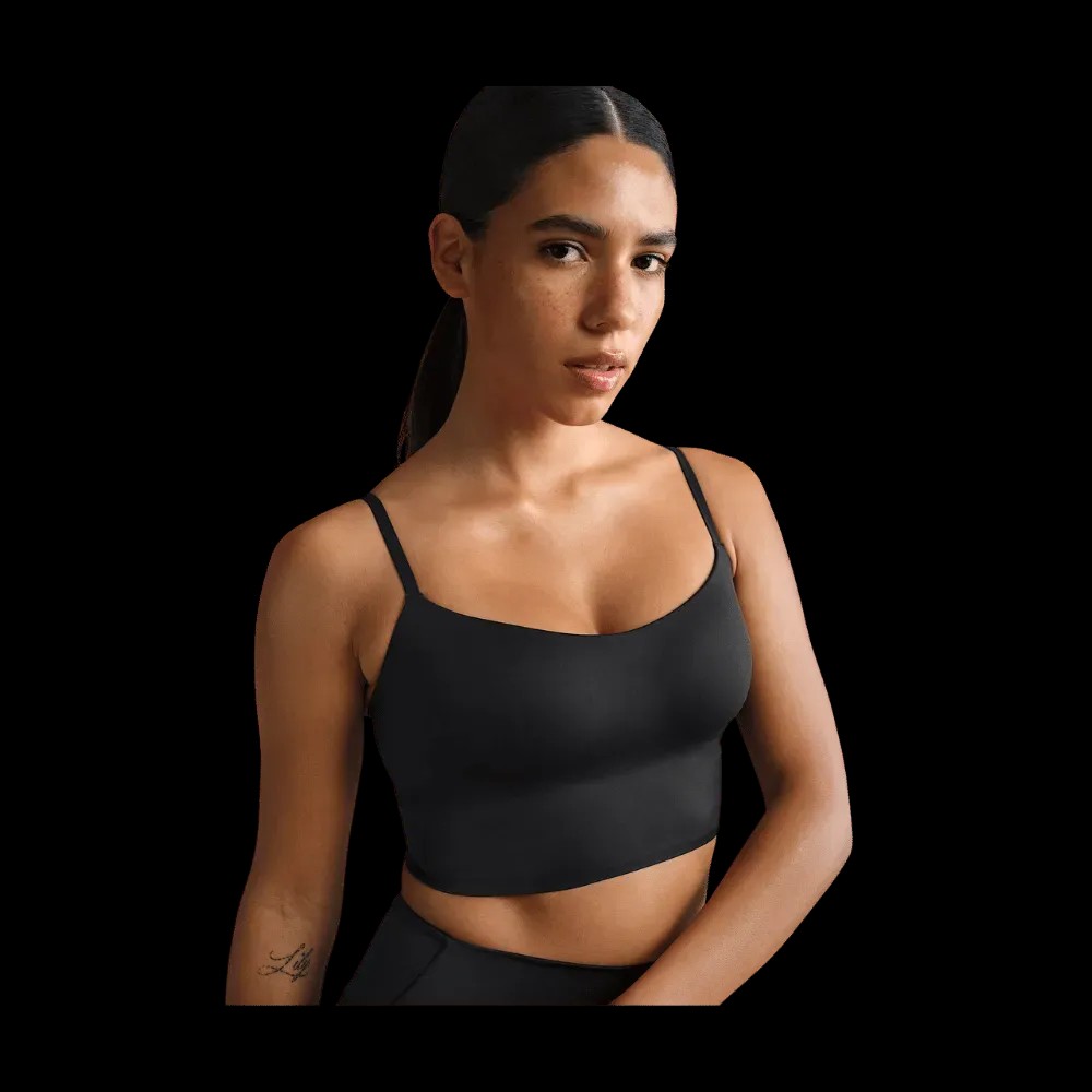 Nike X Skims Matte Women's Cami Longline Bra Obsidian - HypeFly India View 1