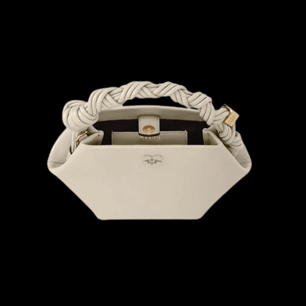 Ganni Light Grey Mini Bou Bag - HypeFly India View 3