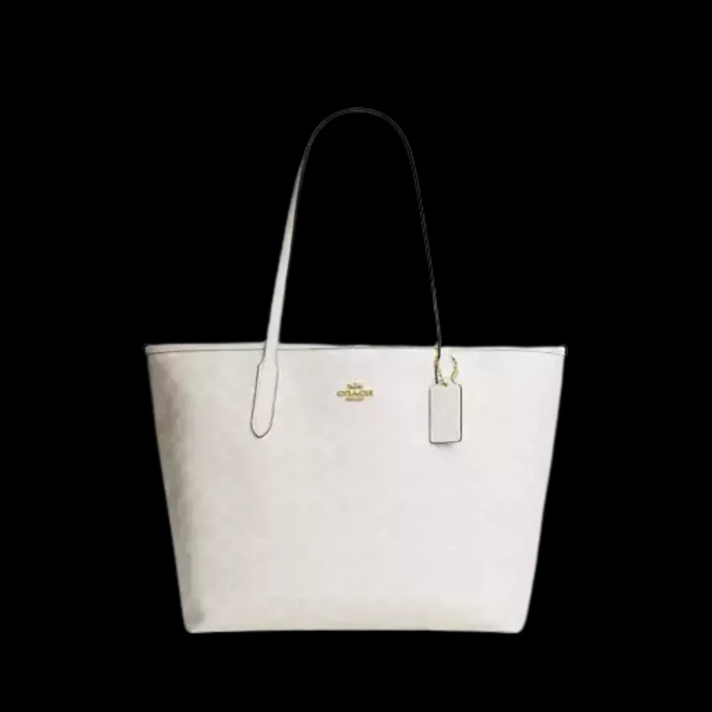 Coach City Tote Bag In Signature Canvas White - HypeFly India View 2