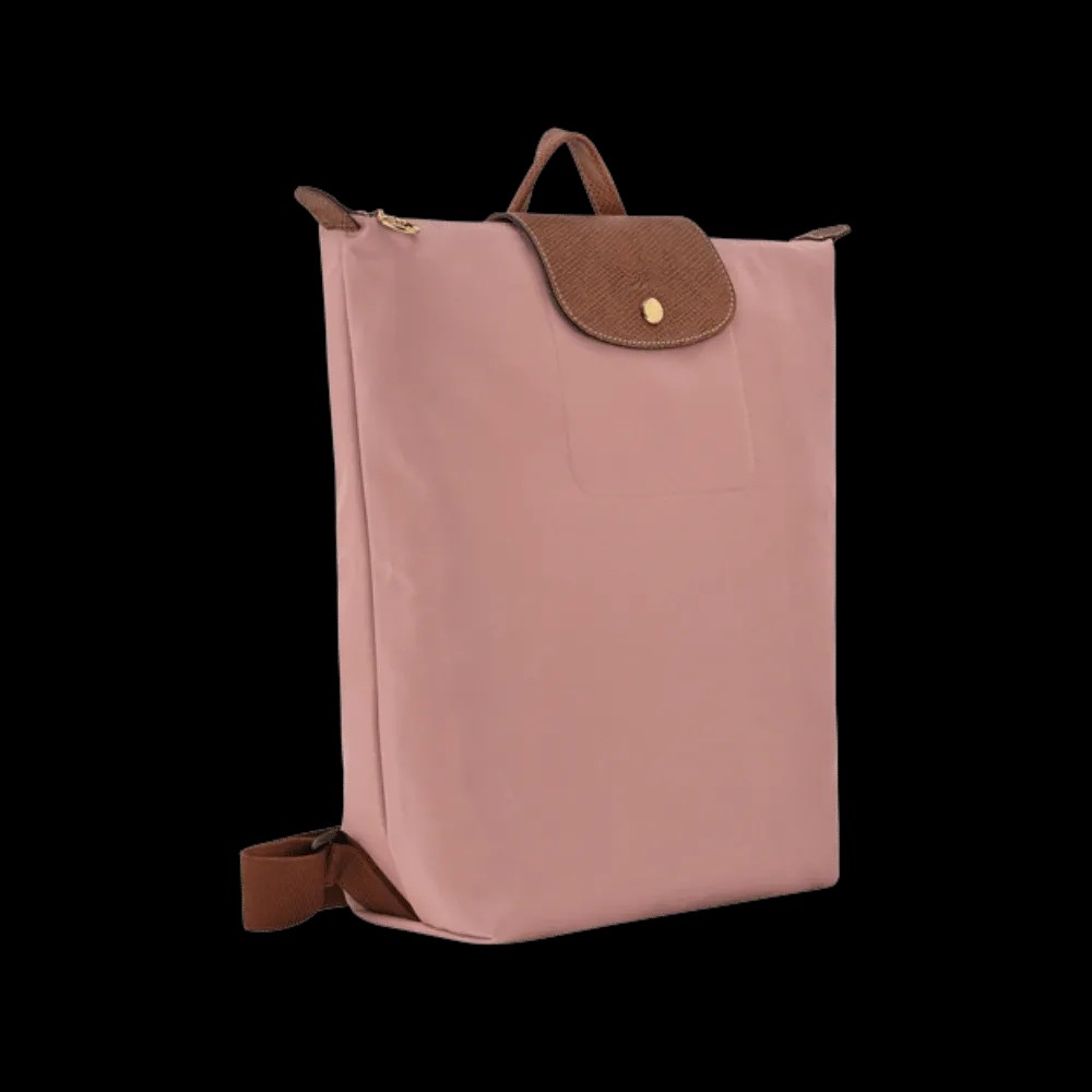 Longchamp Le Pliage Original M Backpack Pink Tea - Recycled canvas - HypeFly India View 3