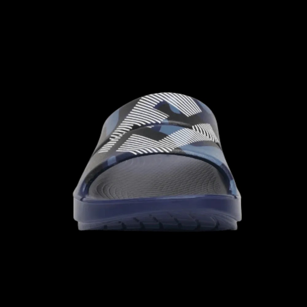 Oofos FJ X OOFOS Men's OOahh Sport Slide Sandal - Navy Camo - HypeFly India View 4