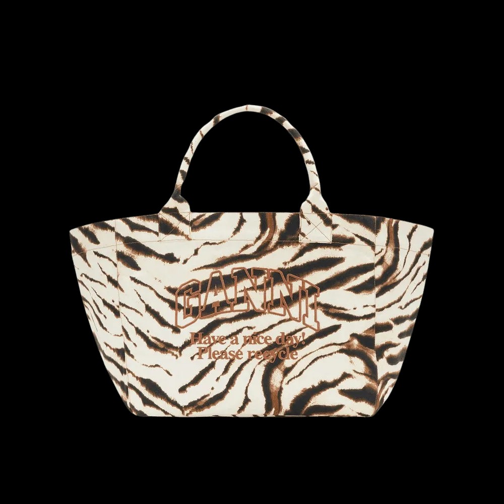 Ganni Tote XXL in Zebra - HypeFly India View 1