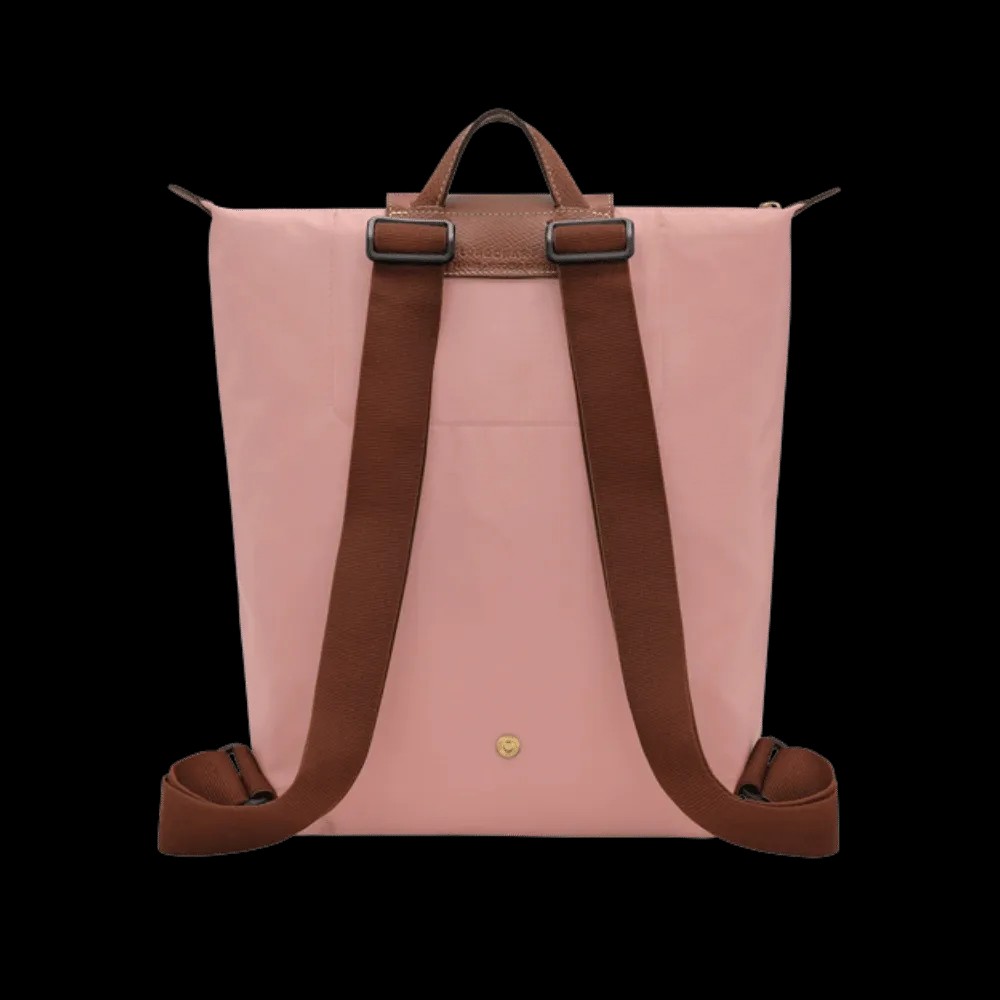 Longchamp Le Pliage Original M Backpack Pink Tea - Recycled canvas - HypeFly India View 4