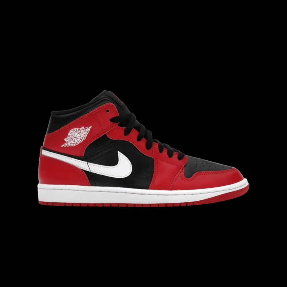 Jordan 1 Mid Gym Red Black White (2024) - HypeFly India View 1