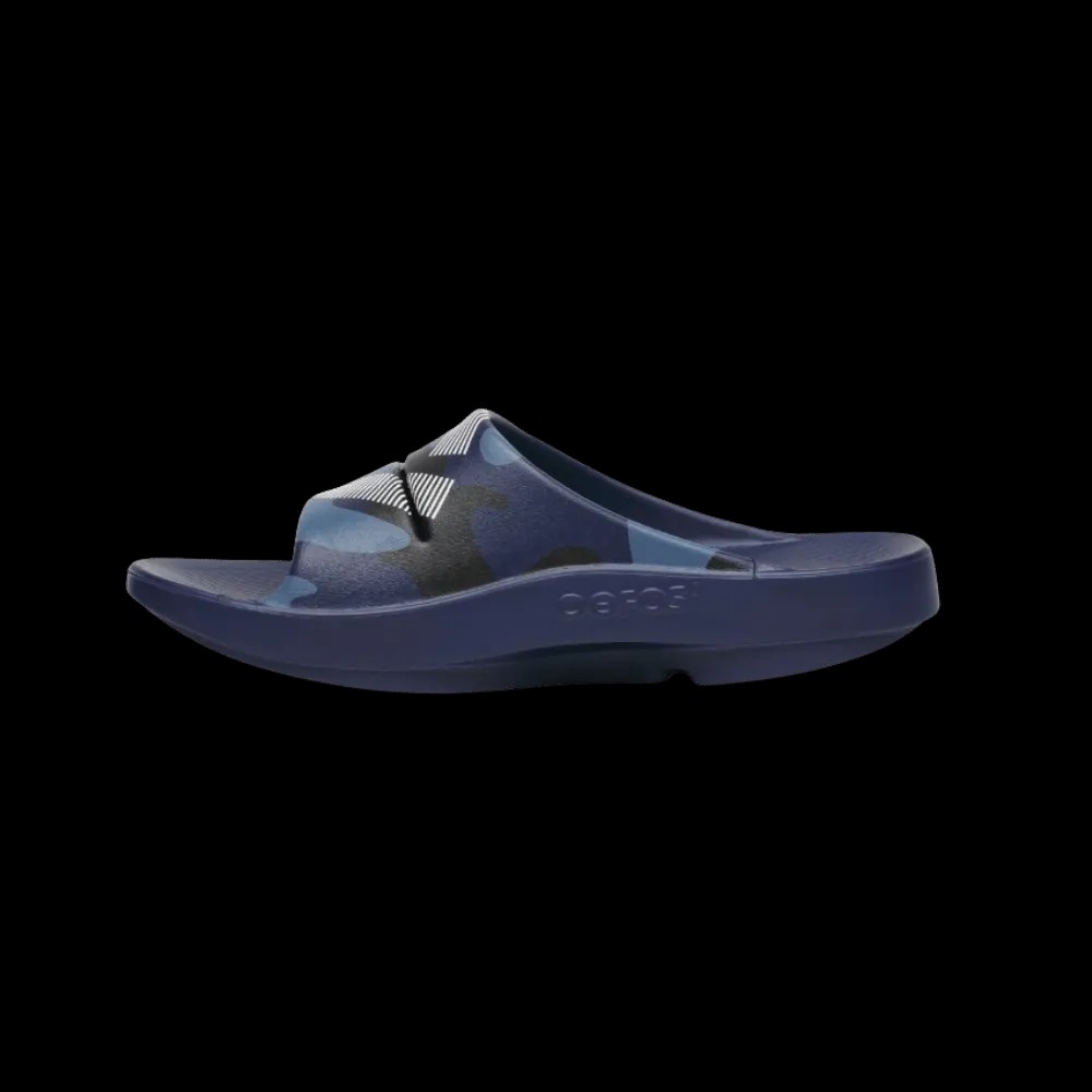 Oofos FJ X OOFOS Men's OOahh Sport Slide Sandal - Navy Camo - HypeFly India View 3