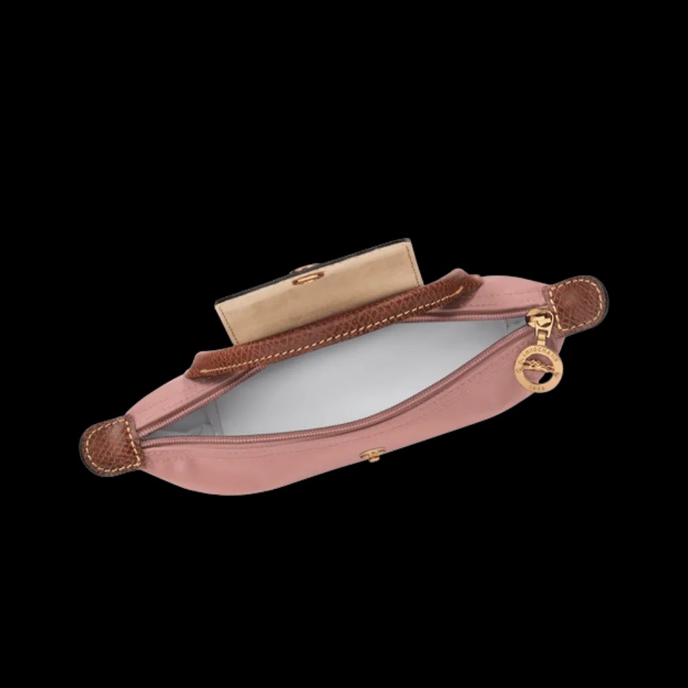 Longchamp Le Pliage Original Pouch with handle Pink Tea - Recycled canvas - HypeFly India View 3