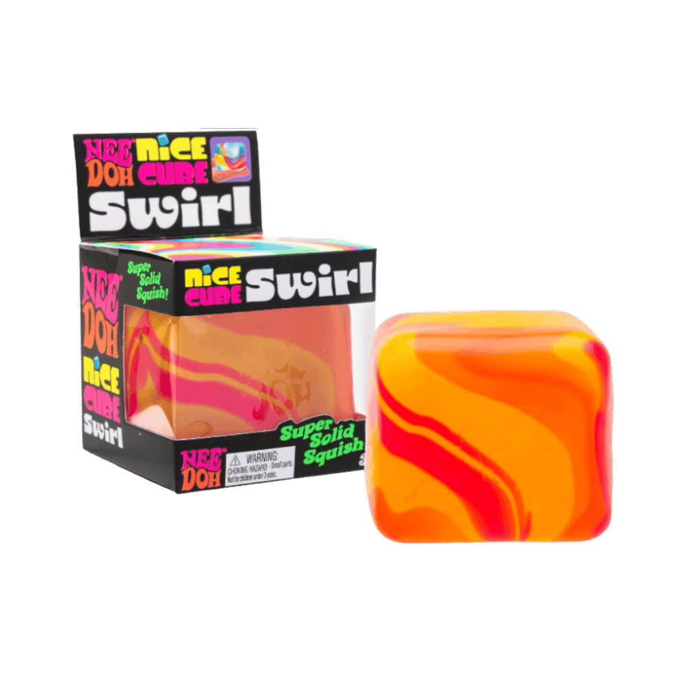 NeeDoh Jumbo Swirl Nice Berg Squishy Fidget Toy Orange - HypeFly India View 3