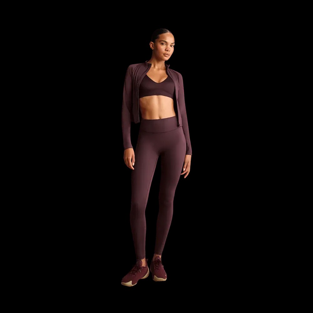Nike X Skims Matte Women's Mock-Neck Full-Zip Jacket CURRANT - HypeFly India View 4