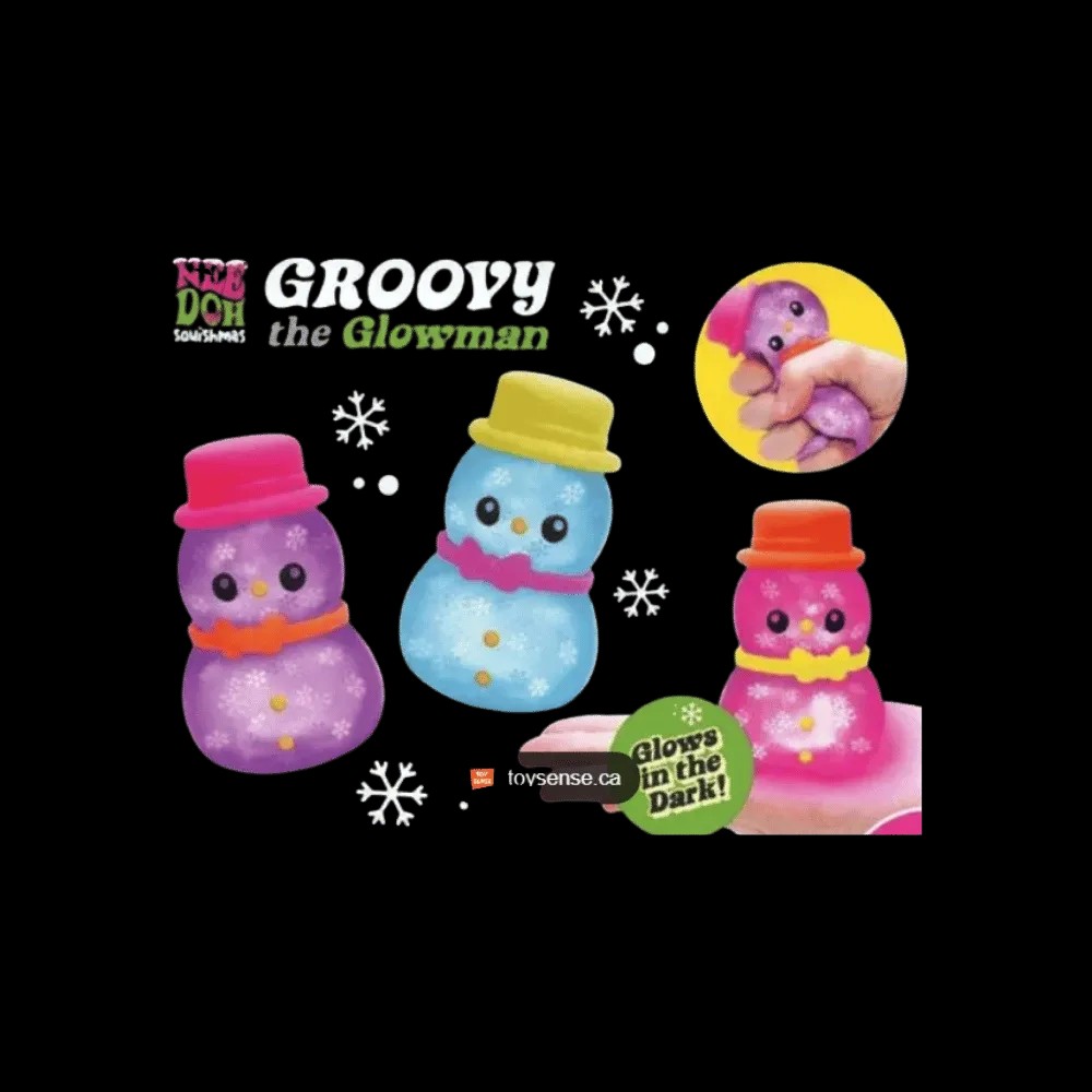 NeeDoh Groovy the Glowman Squishy Fidget Toy Set of 3 Pink Blue Purple - HypeFly India View 2