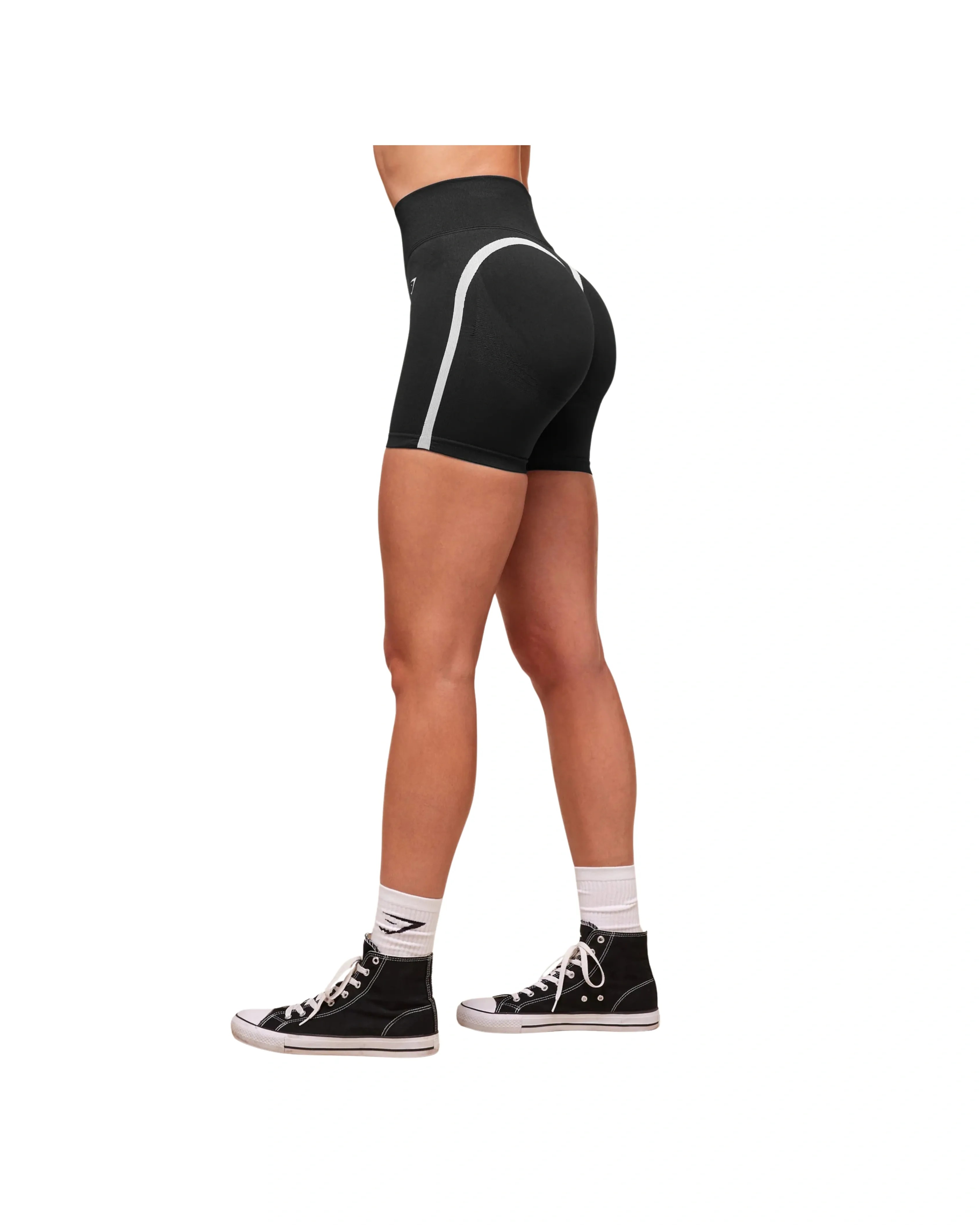 Gymshark Lift Varsity Seamless Short Black - HypeFly India View 2