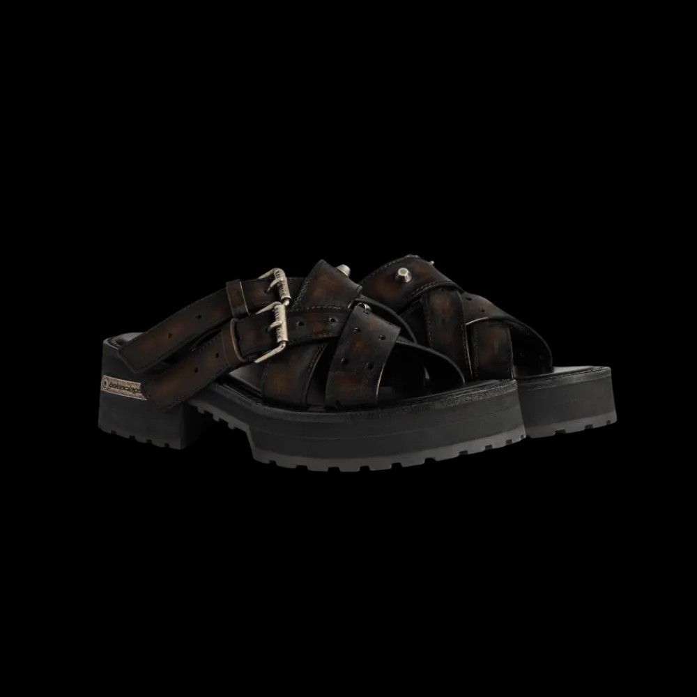 Balenciaga Venom Open Mule In Brown - HypeFly India View 5