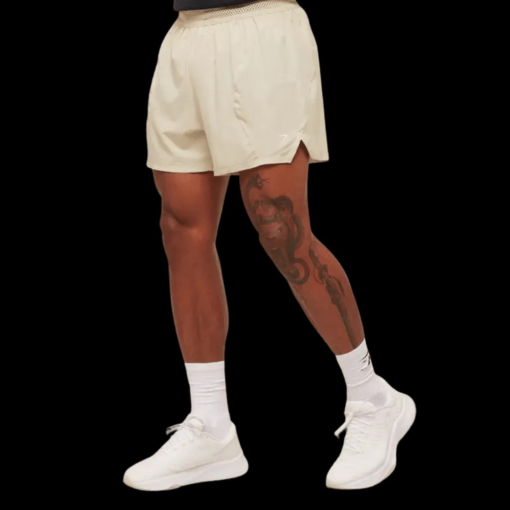Gymshark Running Short 5" Pebble Grey - HypeFly India View 2
