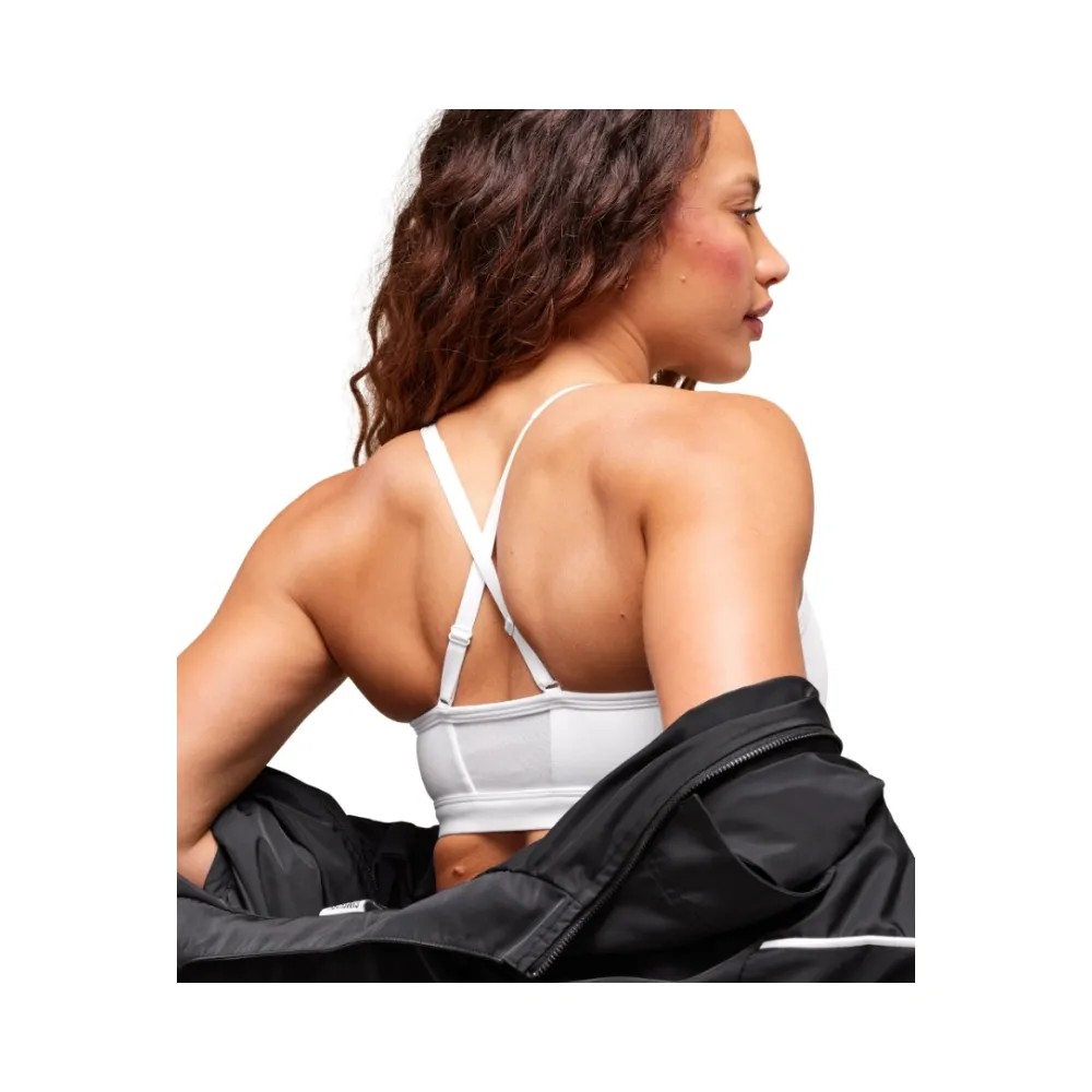 Gymshark Ruched Sports Bra - Medium Support White - HypeFly India View 4