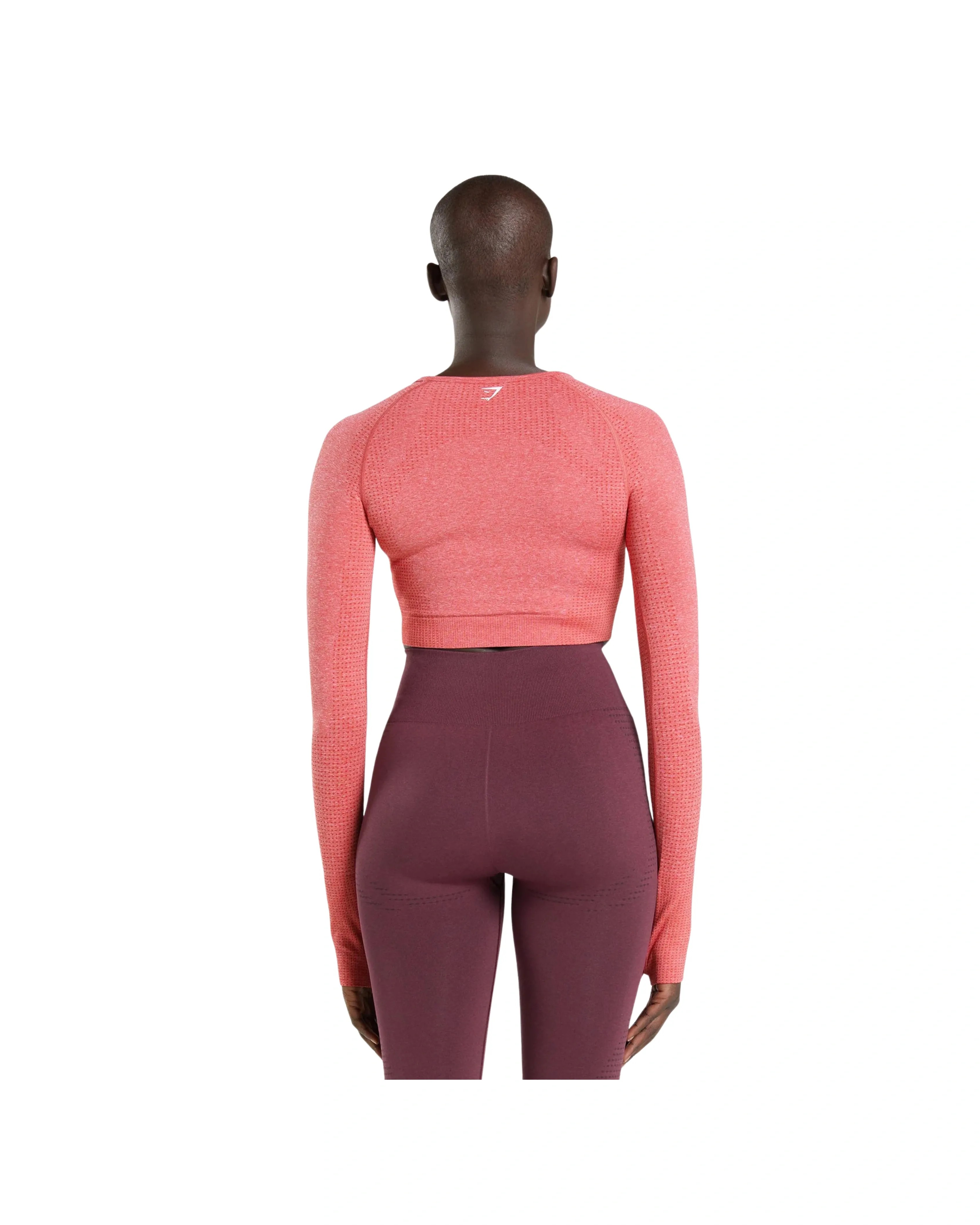 Gymshark Vital Crop Top Chilli Red Marl - HypeFly India View 2
