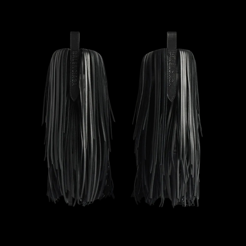 Balenciaga Avenue Fringe Bootie In Black - HypeFly India View 2
