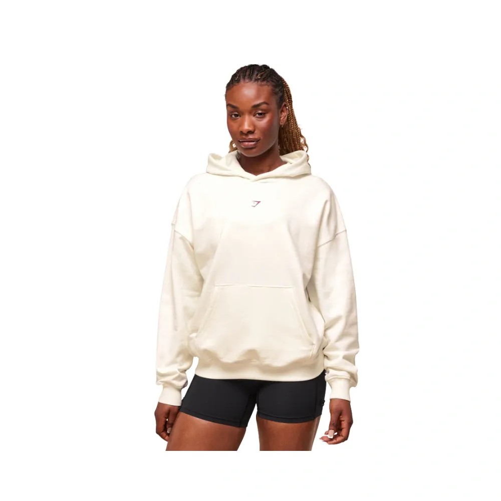 Gymshark Dump Truck Graphic Hoodie Soft White  - HypeFly India View 2
