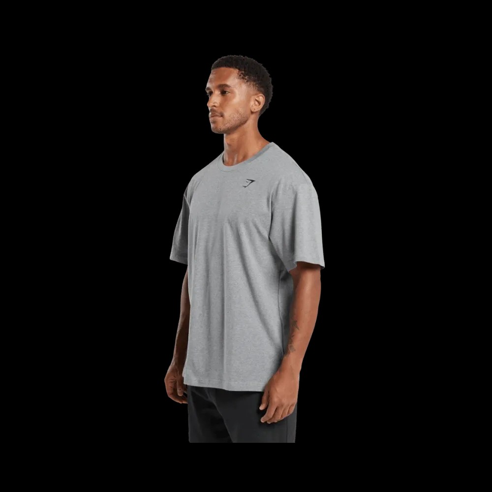 Gymshark Essential Oversized T-Shirt Charcoal Grey Marl - HypeFly India View 3