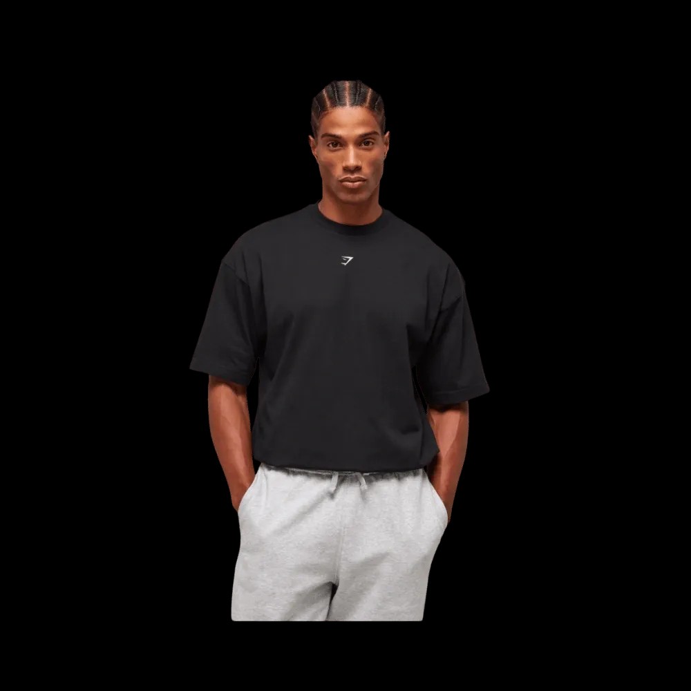 Gymshark Lifting Club Flex T-Shirt Oversized Fit Black - HypeFly India View 3