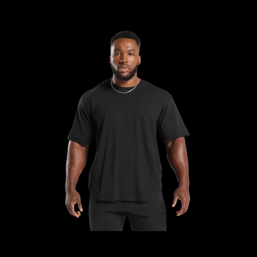 Gymshark Power T-Shirt Oversized Fit Black - HypeFly India View 1