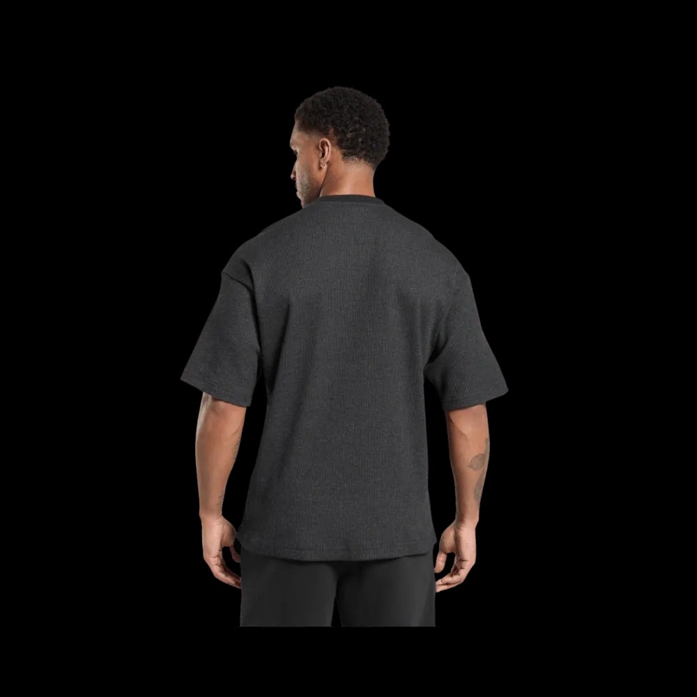 Gymshark Waffle Oversized T-Shirt Oversized Fit Black - HypeFly India View 2