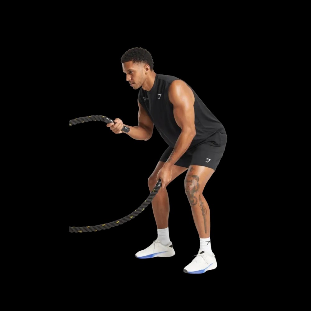 Gymshark Conditioning Club Tank Oversized Fit Black - HypeFly India View 3