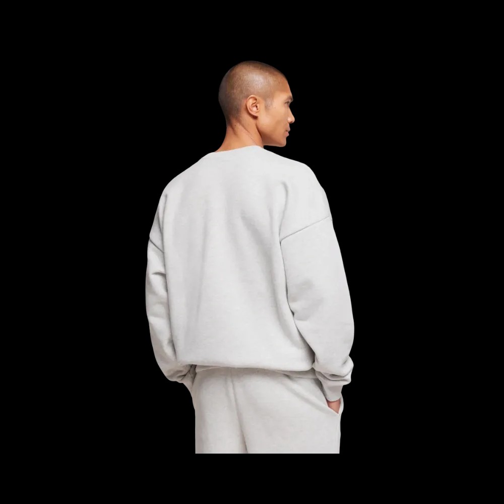 Gymshark Phys Ed Crew Oversized Fit Light Grey Marl - HypeFly India View 5