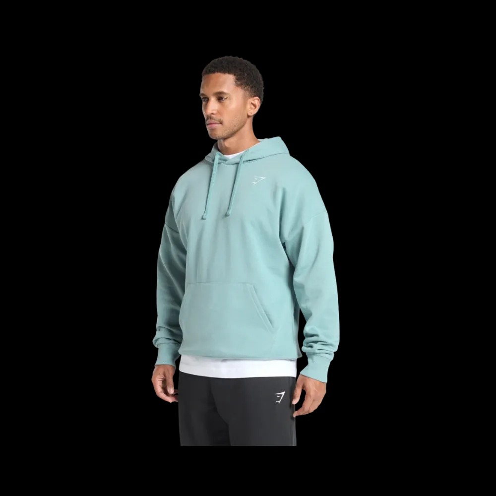 Gymshark Crest Oversized Hoodie Rest Blue - HypeFly India View 2
