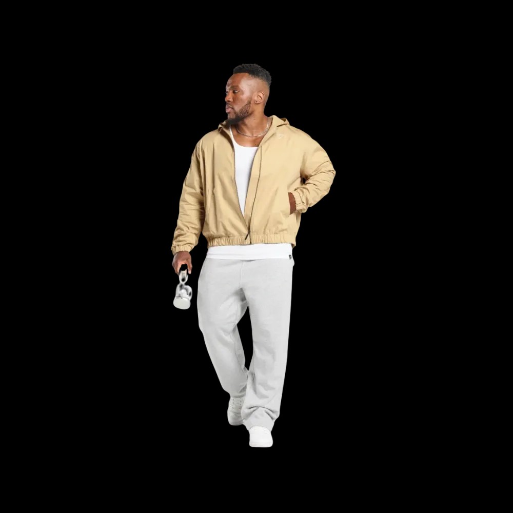 Gymshark Oversized Hooded Jacket Sand Beige - HypeFly India View 2