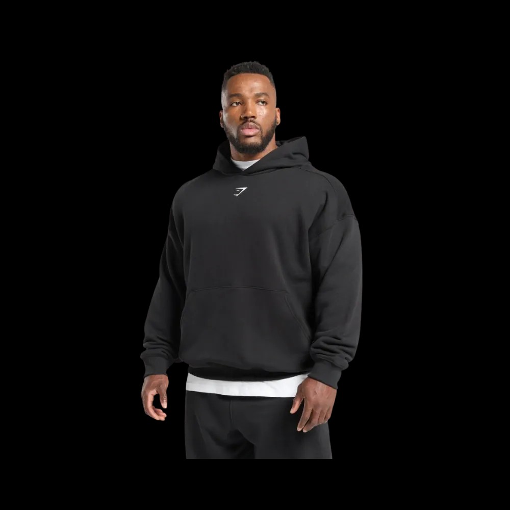 Gymshark Strength Department Animal Oversized Hoodie Black - HypeFly India View 2